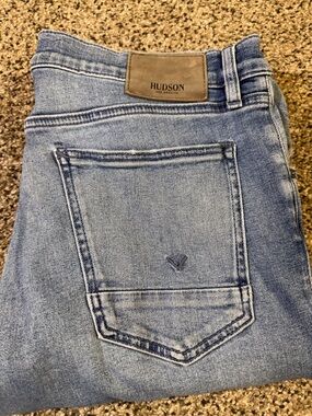 Hudson Blake style Jeans Men’s Light Wash Slim Straight Jeans